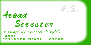 arpad serester business card